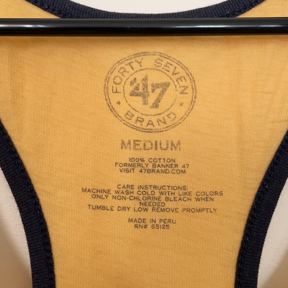 California Racer Back Yellow Tank Top - Picture 4 of 5